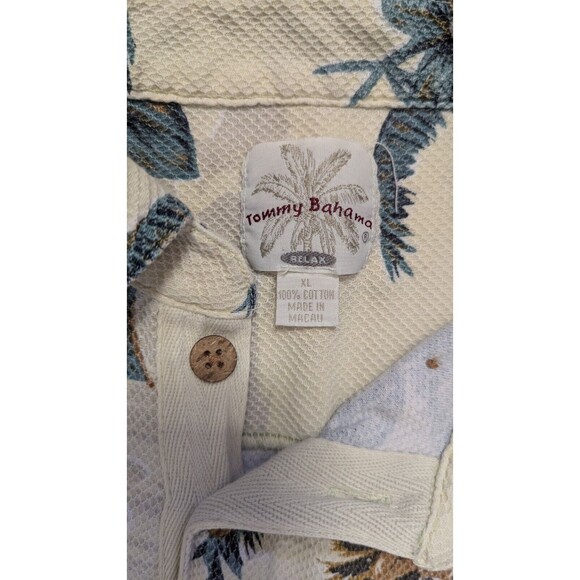 Tommy Bahama Hawaii Palm Tree Short Sleeve Men's Polo Shirt Size XL 100% Cotton - Picture 3 of 3